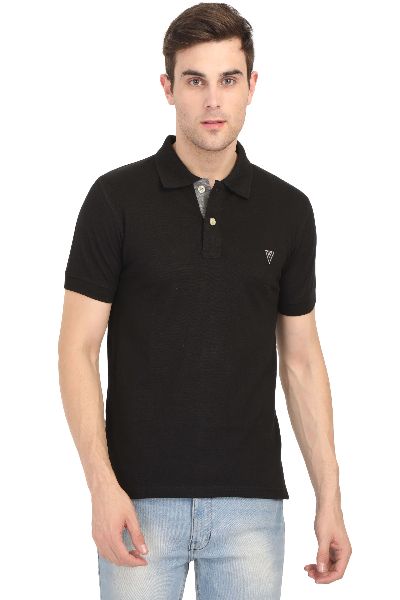 Vboys Cotton Plain Mens Polo T-Shirts, Occasion : Casual Wear