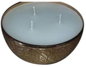 Decorative Bowl Candle, Pattern : Plain