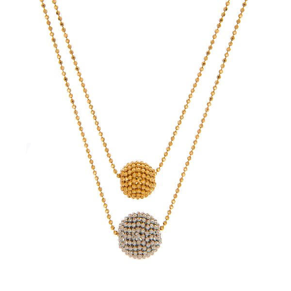 white and yellow gold Necklace