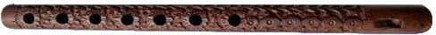  Wooden Carved Flute, Color : Brown