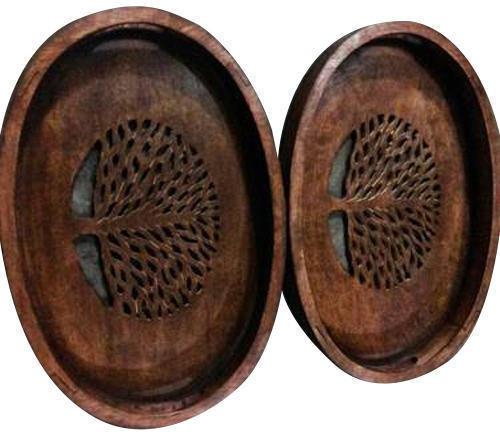 Wooden Oval Shape Tray, for Home, Feature : Elegant design, Handmade