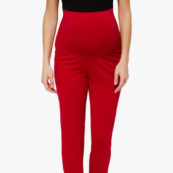 Red Solid Trouser