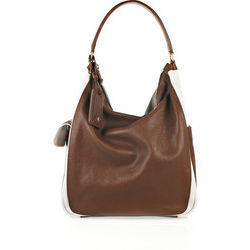 Square Leather Hobo Handbag, for Office, Party, Shopping, Pattern : Plain