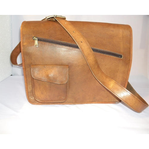 Tan Leather Messenger Bag, for Office, Gender : Male