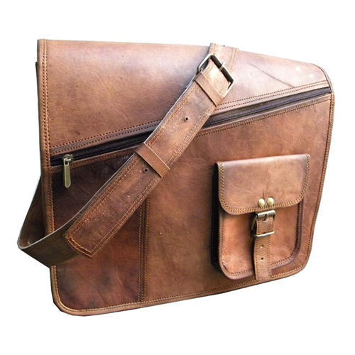 Vintage Leather Messenger Bag, for Office, Gender : Male