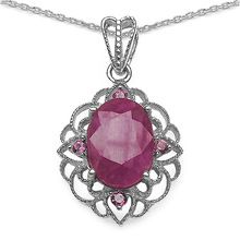 Rhodolite 925 Sterling Silver Pendant