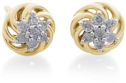 Gold Plated Overlay Sterling Silver Stud Earrings