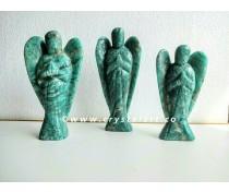 AMAZONITE BIG SIZE CARVING ANGEL, Size : 4-7 Inch
