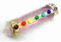 AMETHYST AGATE CHAKRA HEALING STICK, Size : (L: 6 Inches) (B: 23 mm)