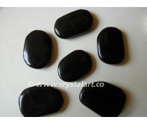 BLACK OBSIDIAN GEMSTONE UNEVEN SHAPE PALM STONES