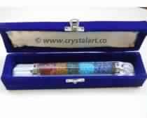 CHAKRA LAYER FACETED WAND ORGONE HEALING STICK