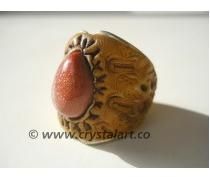 GOLDSTONE TIBETAN FINGER RING