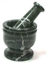 GREEN FANCY MORTAR & PESTLE SET