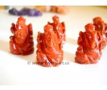 RED JASPER AGATE CARVING GANESHA, Size : 30-35 mm