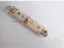 ROSE QUARTZ FACETED METAL CHAKRA HEALING STICK