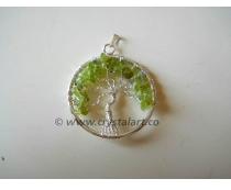 SILVER TREE OF LIFE PERIDOT PENDANTS