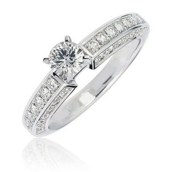 Real Round Diamond Women Wedding Ring