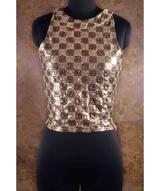 Solid Gold Diamond Sequins Top