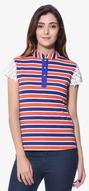 Striped Multi-color Casual T-shirt