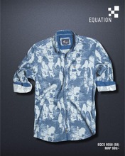 Equation 100% Cotton Printed MENS SHIRT, Feature : Anti-Shrink, Breathable, Enzime Washed