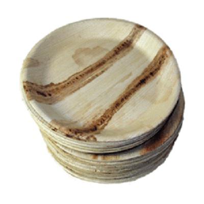 Round Areca Leaf Plate, for Food Serving, Feature : Disposable, Eco-friendly, Light Weight, Perfect Finish