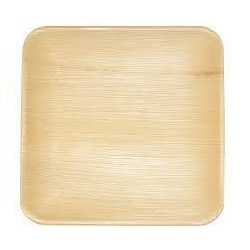 Square Areca Leaf Plate, for Serving Food, Feature : Biodegradable, Disposable, Eco Friendly, Light Weight