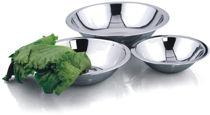 Stainless Steel Shallow Mixing Bowl, for Crockery, Home, Feature : Durablity, Good Quality, Rust Proof