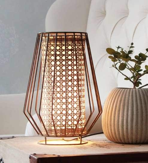 cane bedside lamps