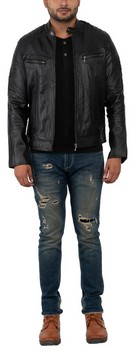 CLUB MENS BIKER JACKET IN BLACK