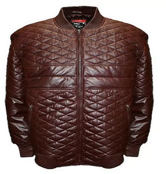 DOUBLE DIAMOND BOMBER JACKET IN BROWN