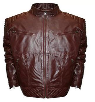 LEATHER JACKET DEEP BURGUNDY