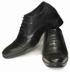 HEIGHTO FORMAL BLACK HEIGHT INCREASING ELEVATOR SHOE LACE UP