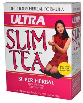 Ultra Slim Tea, Super Herbal, Caffeine Free, 24 Herbal Tea Bags, 1.69 oz  (48 g) Each