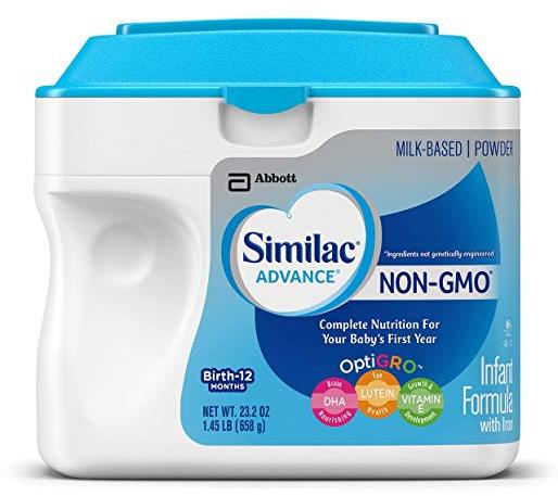 Similac Advance Infant Non-GMO Formula, With Iron, Milk-based Powder, Birth-12 Months - 1.45 Lb, 23.2 oz