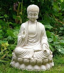 Polished Marble Buddha Statue, for Garden, Home, Office, Shop, Style : Modern