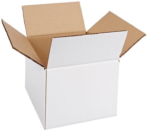 Paper White Corrugated Box, for Cardboard, Pattern : Plain