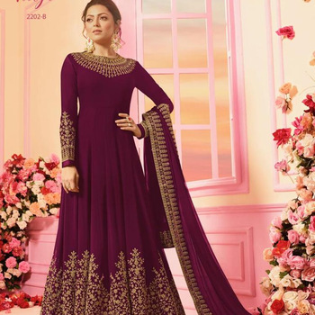 Fabtex India embroidery anarkali suit, Occasion : Casual Party Wear