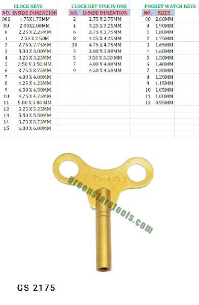Brass Butterfly Clock Key Winder