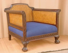 Wood and Cane Sofa Set