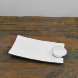 Rectangular White Chip N Dip Platter
