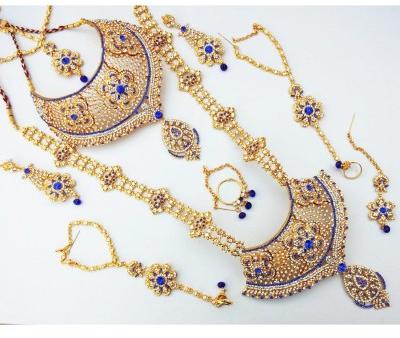 Gold Plated Bridal Ethnic Zircon Necklace set