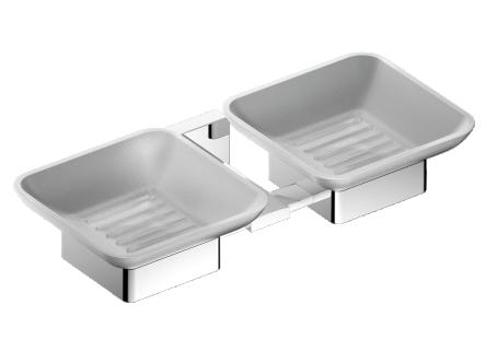EL 2113 Glass Double Soap Dish, Feature : Light Weight, Rust Proof