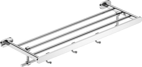 Polish Stainless Steel VI 1901 Towel Rack, for Home, Hotel, Color : Silver