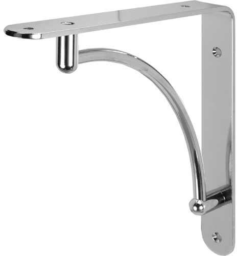 Polished Stainless Steel Shelving Bracket, Color : Silver