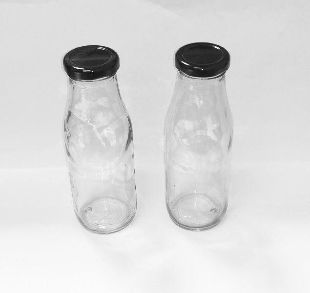Glass Milk Bottle, for Beverage, Size : 100-200 Ml, 200-300 Ml