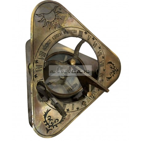 Brass Nautical Sundial Compass
