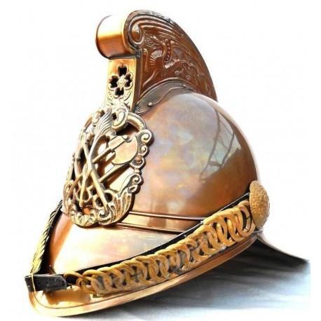 British Fireman Brass Helmet