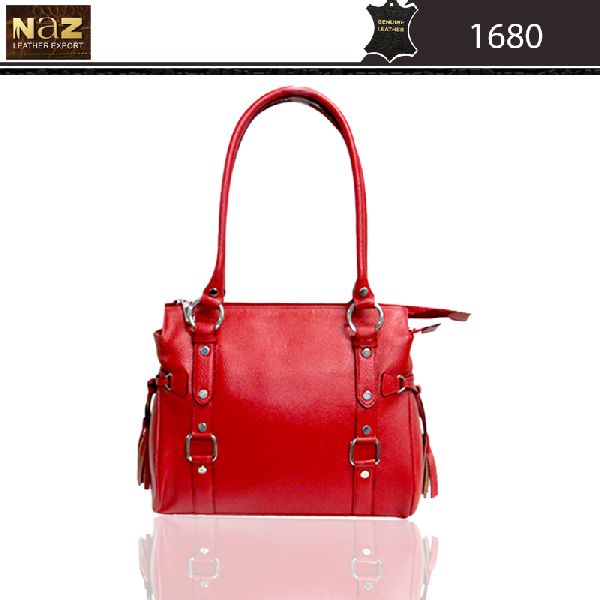 Genuine Leather Ladies Handbags, Color : Maroon.
