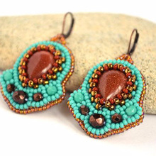 ShreeyaF Fineries Beaded Handmade Embroidery earrings