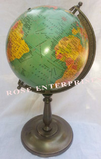 Antique Nautical World Globe